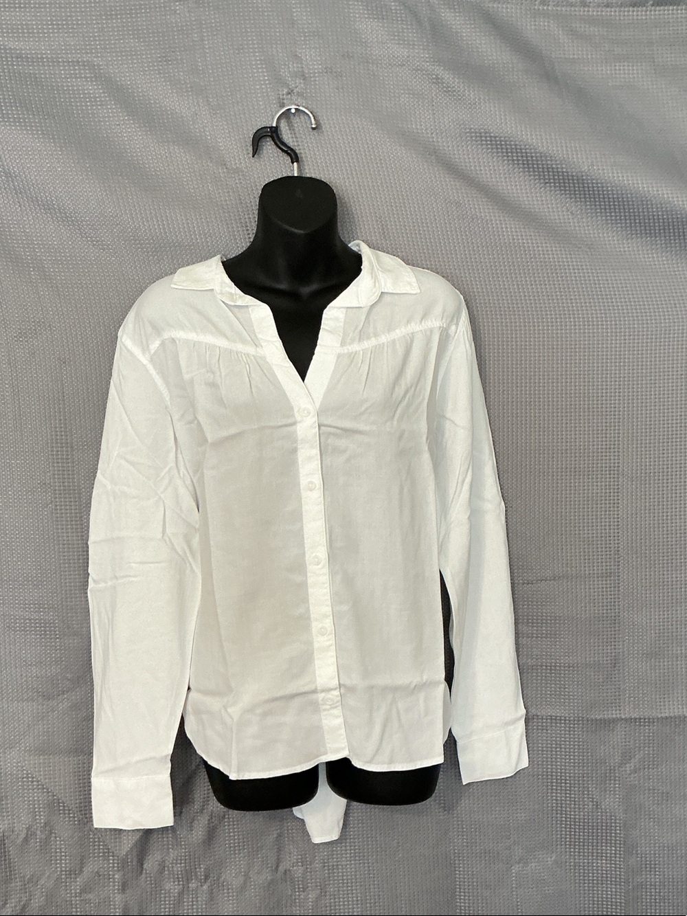 cloth & stone White Long-Sleeve Button Front Shirt